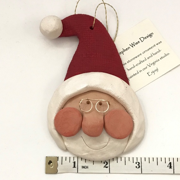 Santa Christmas Ornament Stephen Wise Design Hand-Crafted - Picture 6 of 11